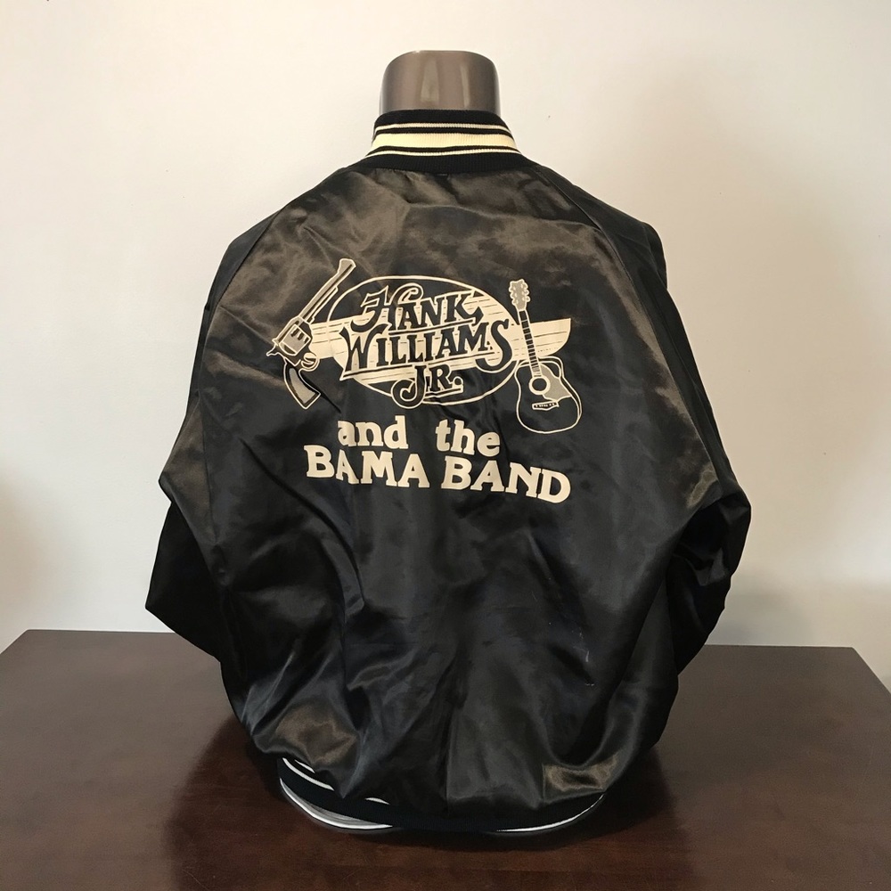 Vintage Hank Williams Jr Satin Jacket Large